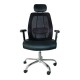 Fauteuil Directeur Avec Appui-Tête - Noir