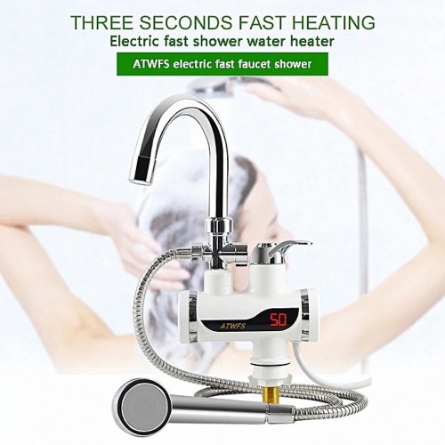 Chauffe-eau électrique instantané - Robinet d'eau chaude - Pour salle de  bain, cuisine - Chauffage rapide - Robinet
