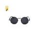 Lunettes de soleil vintage ronde (noir)