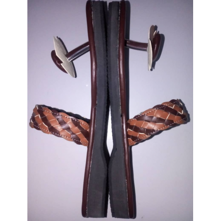 Sandale artisanale femme - Marron