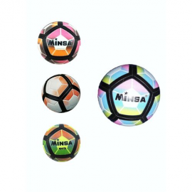 Minsa Ballon De Foot (T5) + Pompe Cadeau - Multicolore