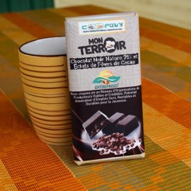 CHOCOLAT NOIR NATURE 75% AUX ÉCLATS DE FÈVES DE CACAO